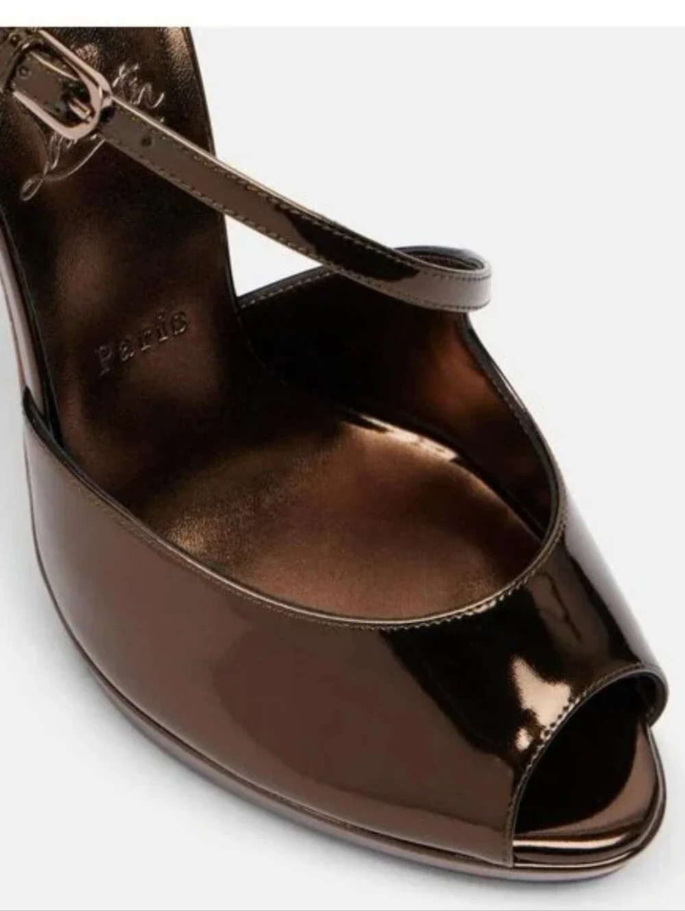 $1495 Christian Louboutin Miss Zigourata 120 Alta Brown Leather Sandals 39 US 9